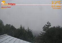 Sulle montagne di Foligno è tornata la neve. Gli esperti: “Basse temperature fino ad aprile”