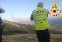 É emergenza incendi nella fascia appenninica:fiamme anche a Nocera Umbra