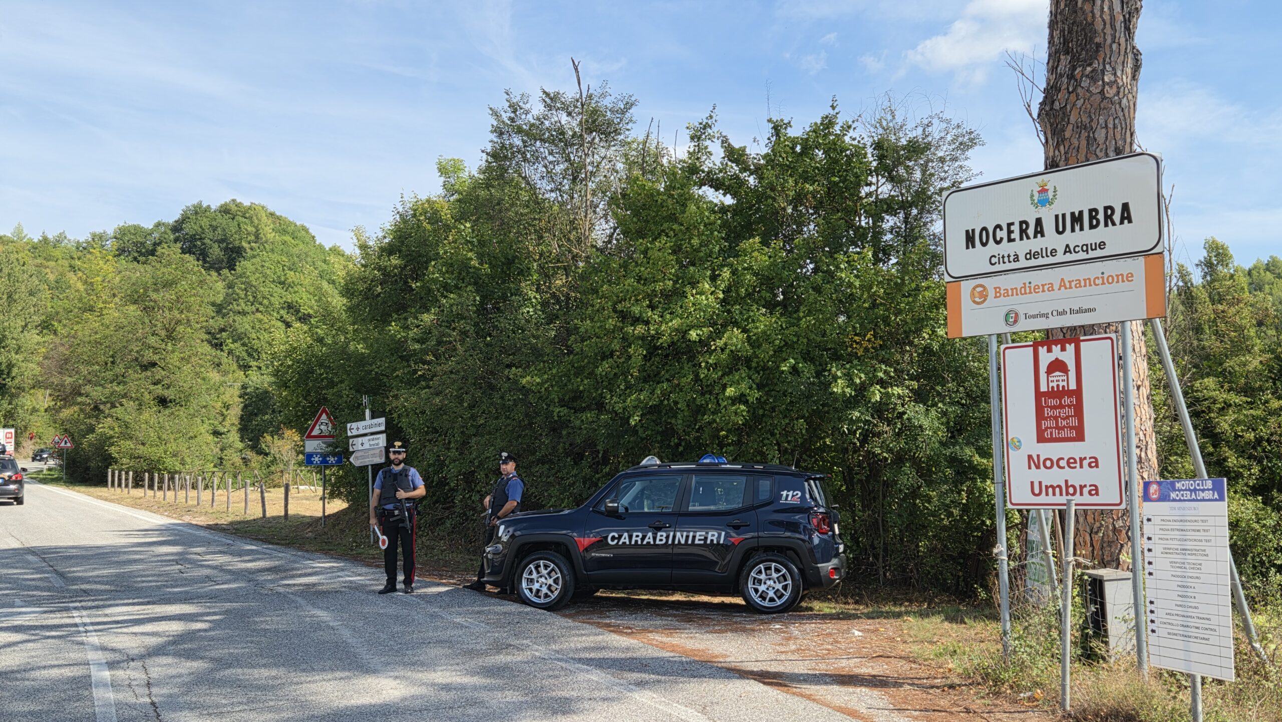 Pattuglia dei Carabinieri a Nocera Umbra, fotografia illustrativa della fonte